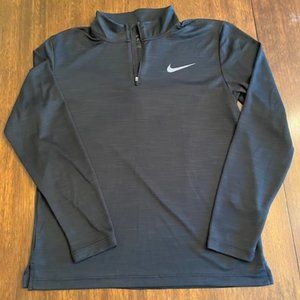 Nike Dri-FIT 1/4 Zip Long Sleeve Running Top Men's Medium Black